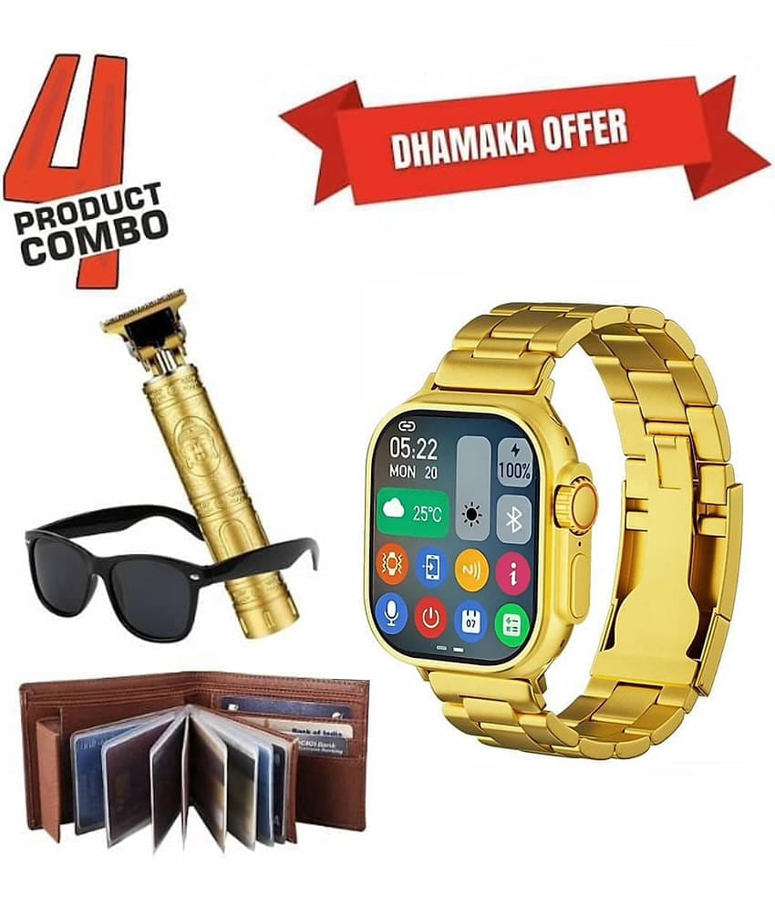 HEDU AMOLED BT Calling Smart Watch with Strap Upto 1-2 days Backup ( Gold )
