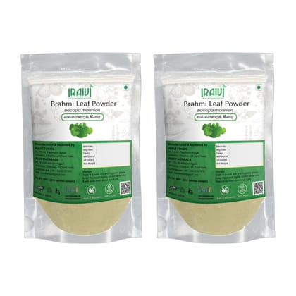 IRAIVI Premium Brahmi Leaf Powder-200g | Vallarai | Ondelaga | 100% Pure & Natural Brahmi Supplement for Mental Clarity & Calm | Supports Cognitive Wellness & Tranquility