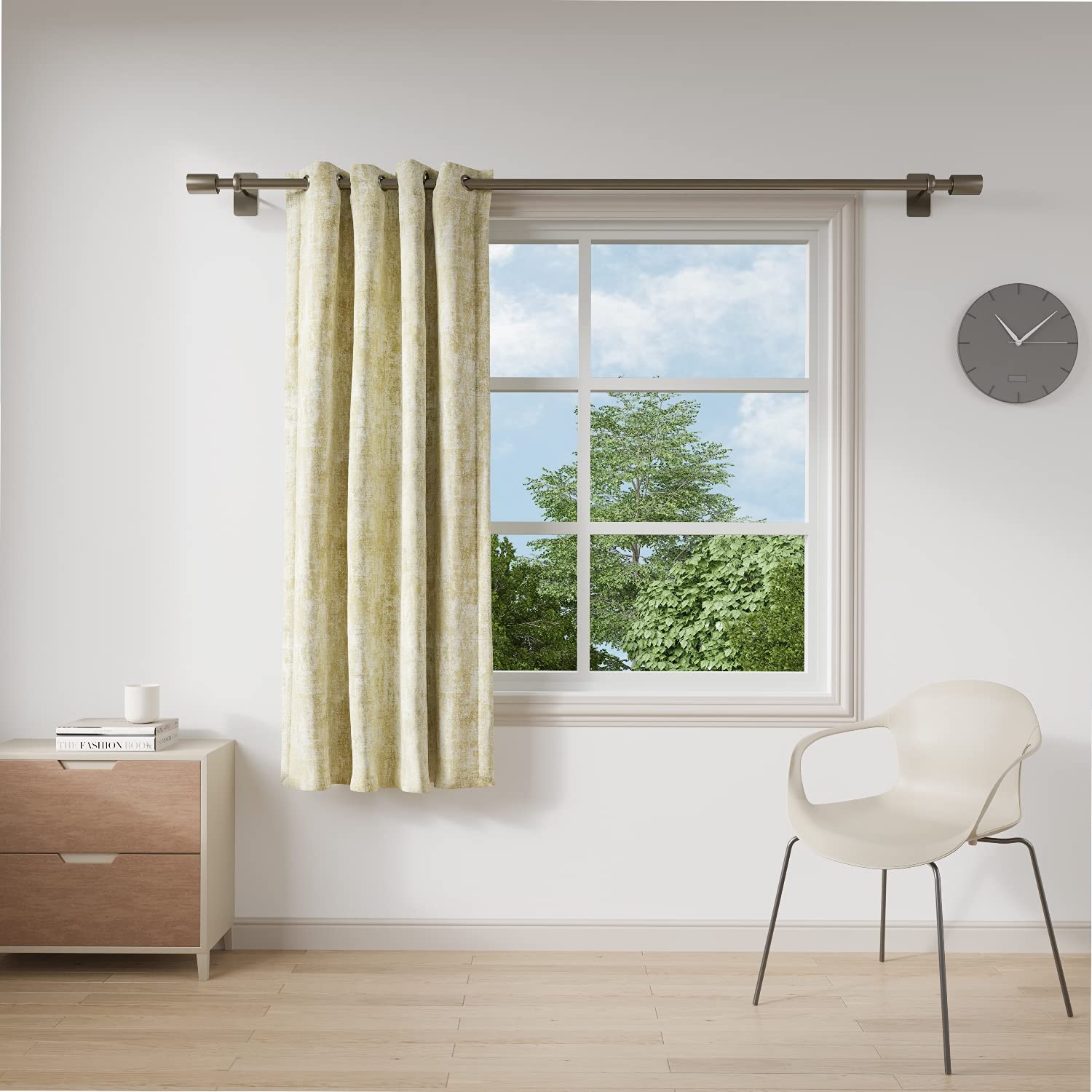 DDECOR - 100% Polyester Window 5 Ft|135 CM X 160 CM| - Beige