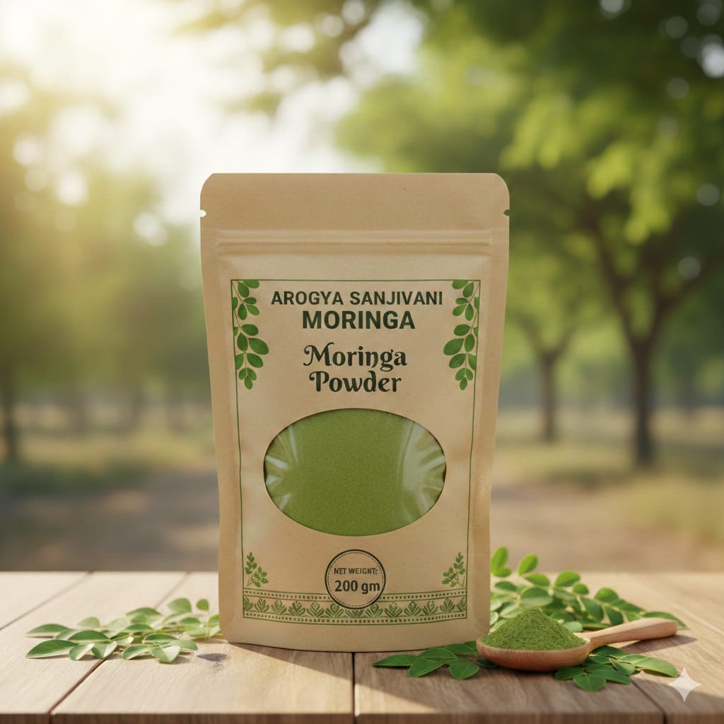Arogya Sanjivani Moringa Powder (200g) | Nutrient-Rich Superfood | Daily Wellness