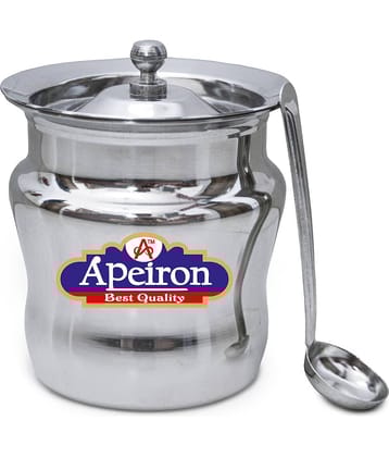 APEIRON - Silver Steel Food Container ( Pack of 1 )