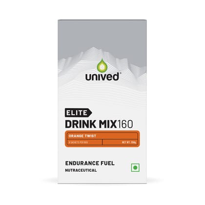 Unived Elite Drink Mix 160 for Quick Energy & Sports Stamina Orange Twist