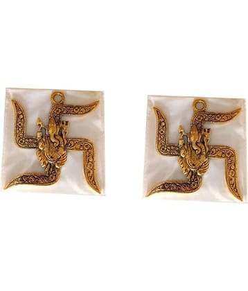 Shri Astha Vinayak - Swastik Ganesha Religious Showpiece ( Pack of 2 )