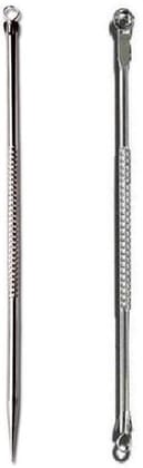 Glamezone Stainless Steel Blackhead Remover Needle Round & Pointed Tip (Pack Of 2)