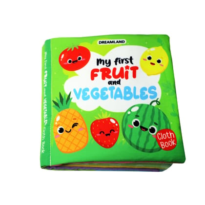 Baby My First Cloth Book Fruit and Vegetables with Squeaker and Crinkle Paper, Non-Toxic Early Educational Book for Toddlers, Infants Age 0 -3 Years [Unknown Binding] [Apr 04, 2023]