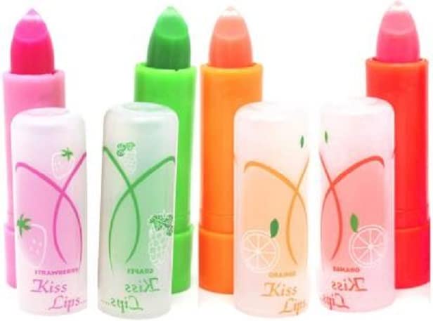 Elecsera Naturals Lip Oil Fruits Flavor Color change Moisturizing 3D Natural Lip Balm FRUITY (Pack of: 4, 12 g)