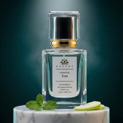 Essent Perfumes Versace Eros Eau de Parfum (EDP) – Fresh Mint Vanilla Sweet Long Lasting Perfume – Men’s Fragrance