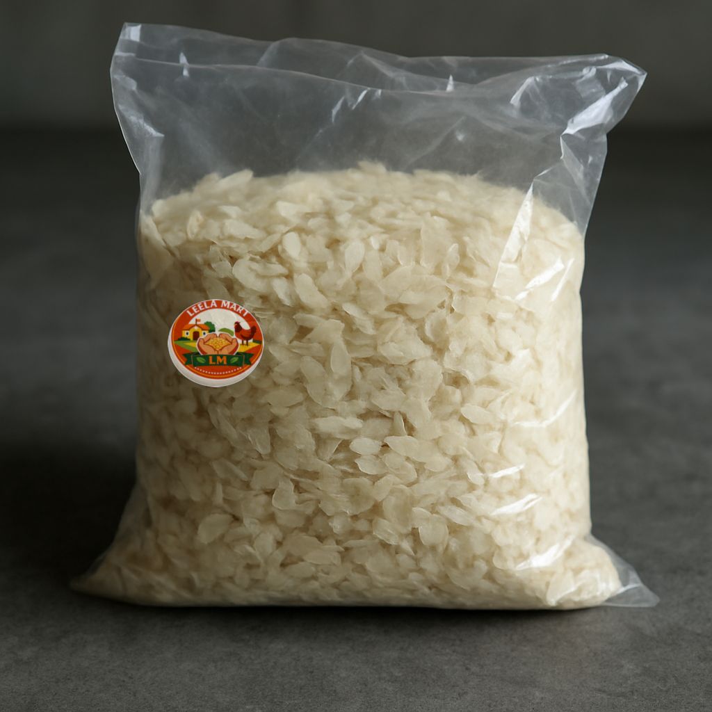Leela Mart's poha (flattened rice)
