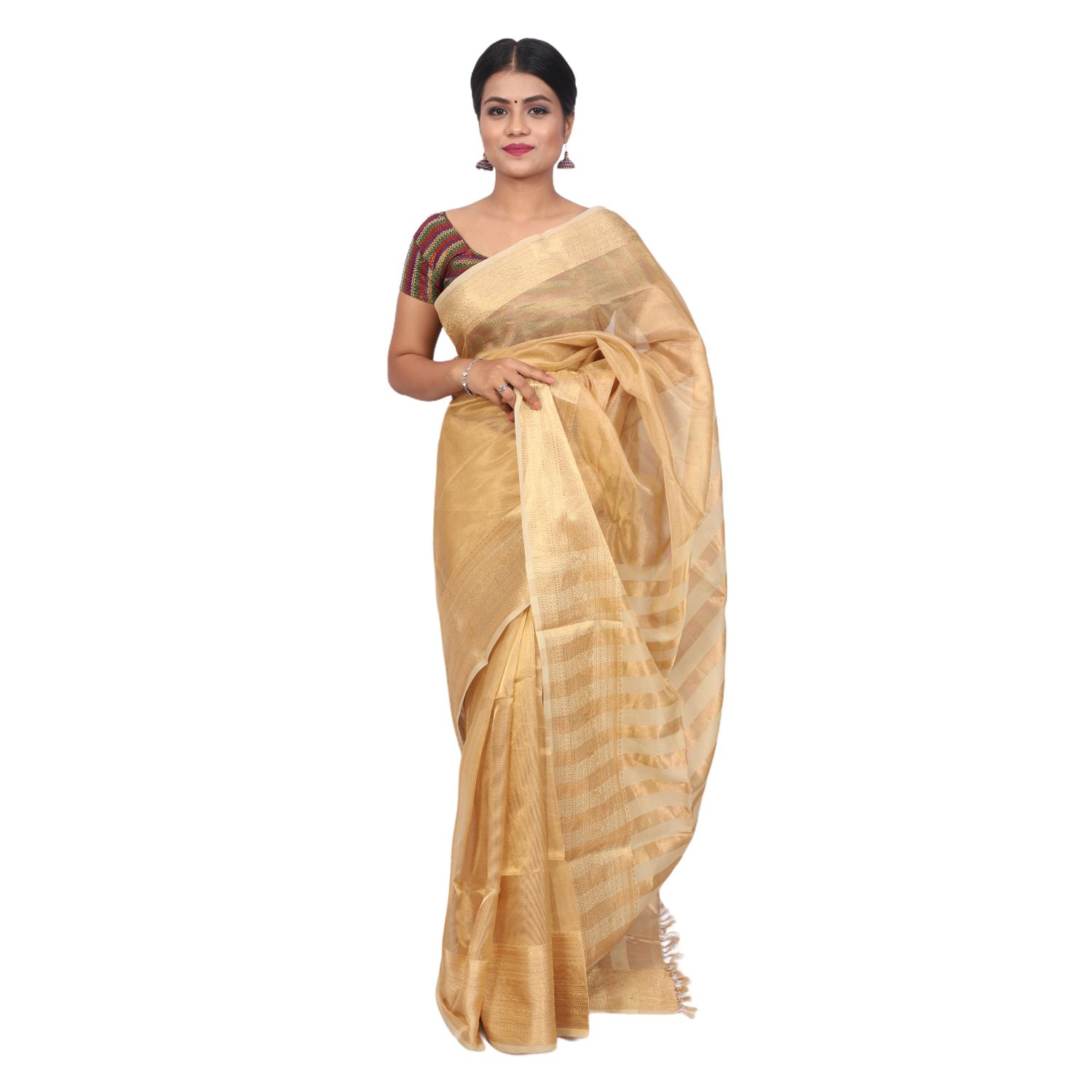 HANDLOOM KOSA SAREE WITH BLOUSE (SKU - 1ST105121120 SAREE- 251)