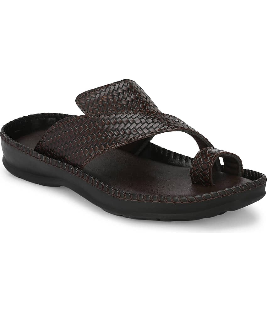 Leeport - Black Men's Leather Slipper