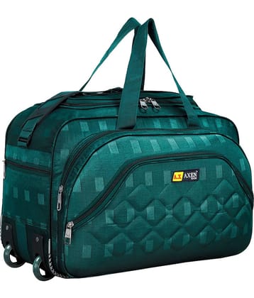 AXEN BAGS 45 Ltrs GREEN Polyester Duffle Trolley