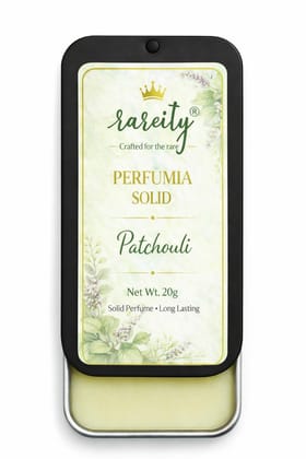 Rareity Solid Perfume – Patchouli Fragrance | Earthy Herbal Long Lasting Balm Perfume | Pocket Perfume | Alcohol-Free | 20g| Travel-Friendly