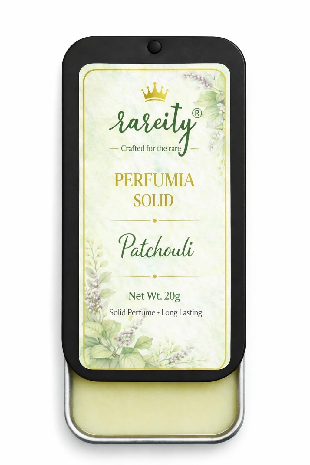 Rareity Solid Perfume – Patchouli Fragrance | Earthy Herbal Long Lasting Balm Perfume | Pocket Perfume | Alcohol-Free | 20g| Travel-Friendly
