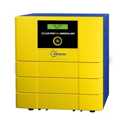 Eastman Solar Promax 2000VA/24V (MPPT) Off Grid Solar Inverter with Utility Power Factor Watt=VA, 43% More Loading Capacity | Warranty 36 Months on Product, 10 Years on Transformer