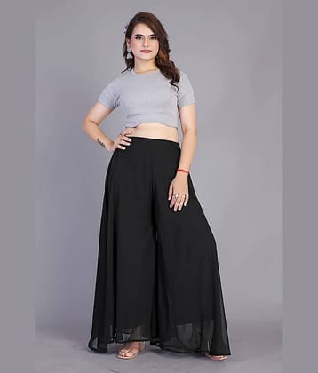 YASHASVI ENTERPRISE - Maroon Georgette Women's Palazzo ( Pack of 1 )