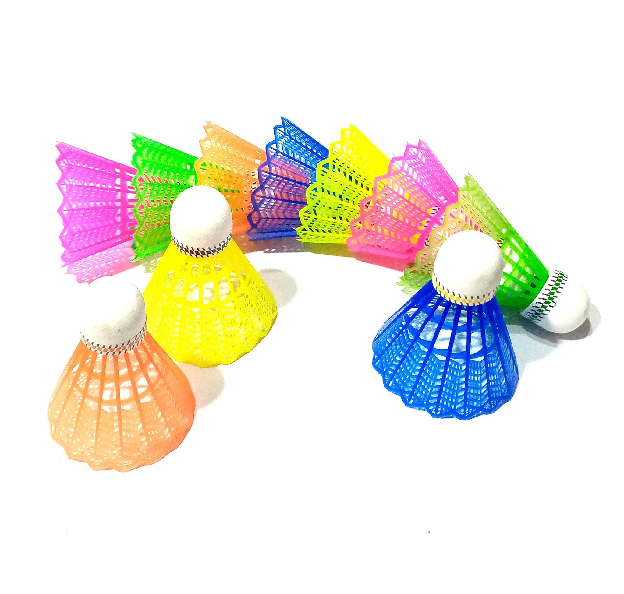 Nawani Multi 10 pcs Badminton shuttlecocks Nylon Shuttle.