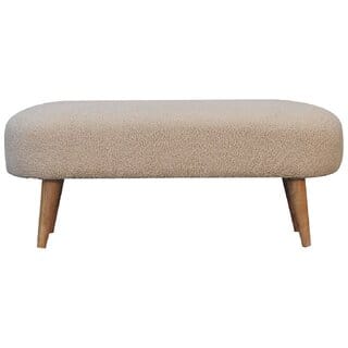 Boucle Hallway Bench