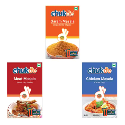 Chukde Spices Meat 100 Chicken 100 Garam Powder 100