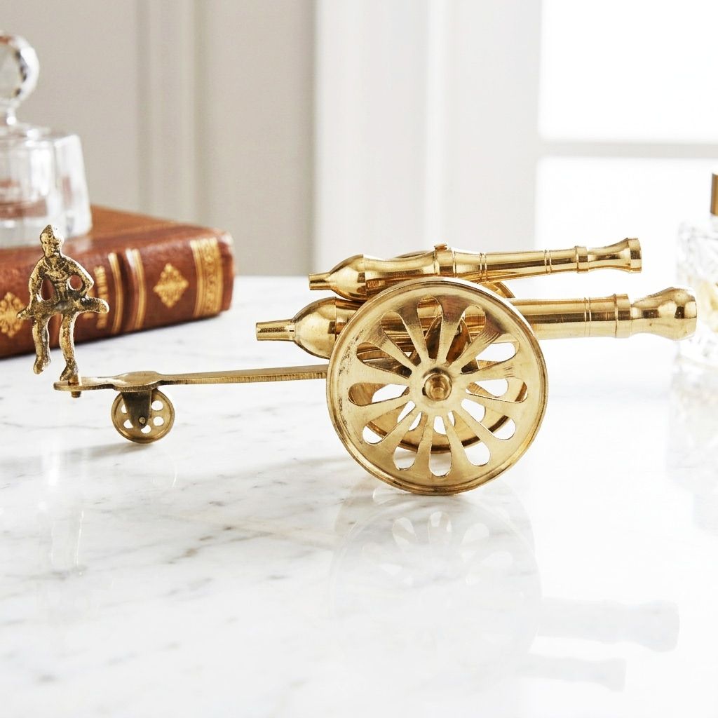 Brass Table Decor Showpiece Cannon No. 14 (ZMAS172 M)