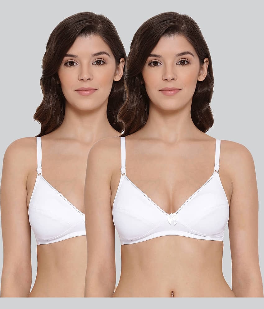 LYRA Pack of 2 Cotton Women's Everyday Bra ( White )