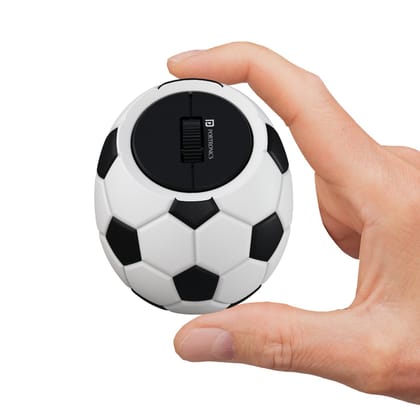 Portronics ToadPlay Football Mini Wireless Bluetooth Mouse with Dual Wireless Connectivity (BT + 2.4 GHz), Rechargeable Battery, Noise-Free Clicking, Multi-Device Pair, Adjust Sensitivity