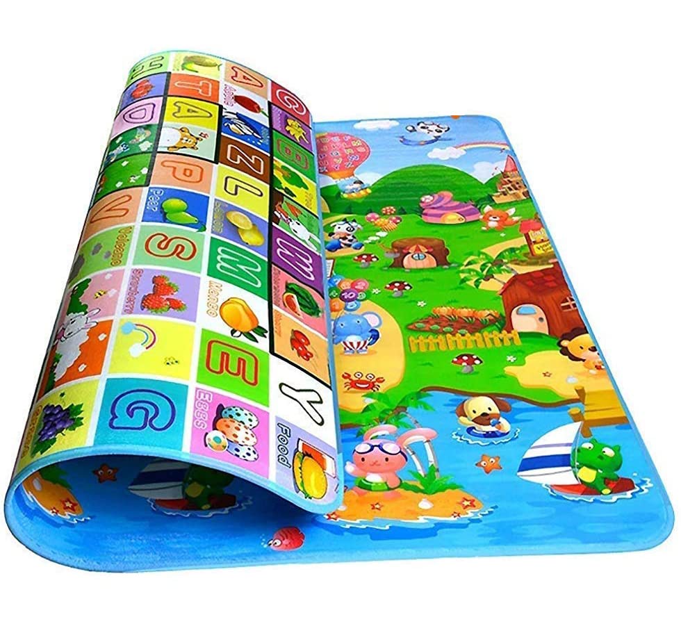 REZNOR Baby Mats Non-Toxic, Non-Slip Double Side 3D Printed Waterproof Crawling Mats for Baby, Kids Infants Toddlers Girls Boys, Size - 6X5 Feet (8mm Thick)