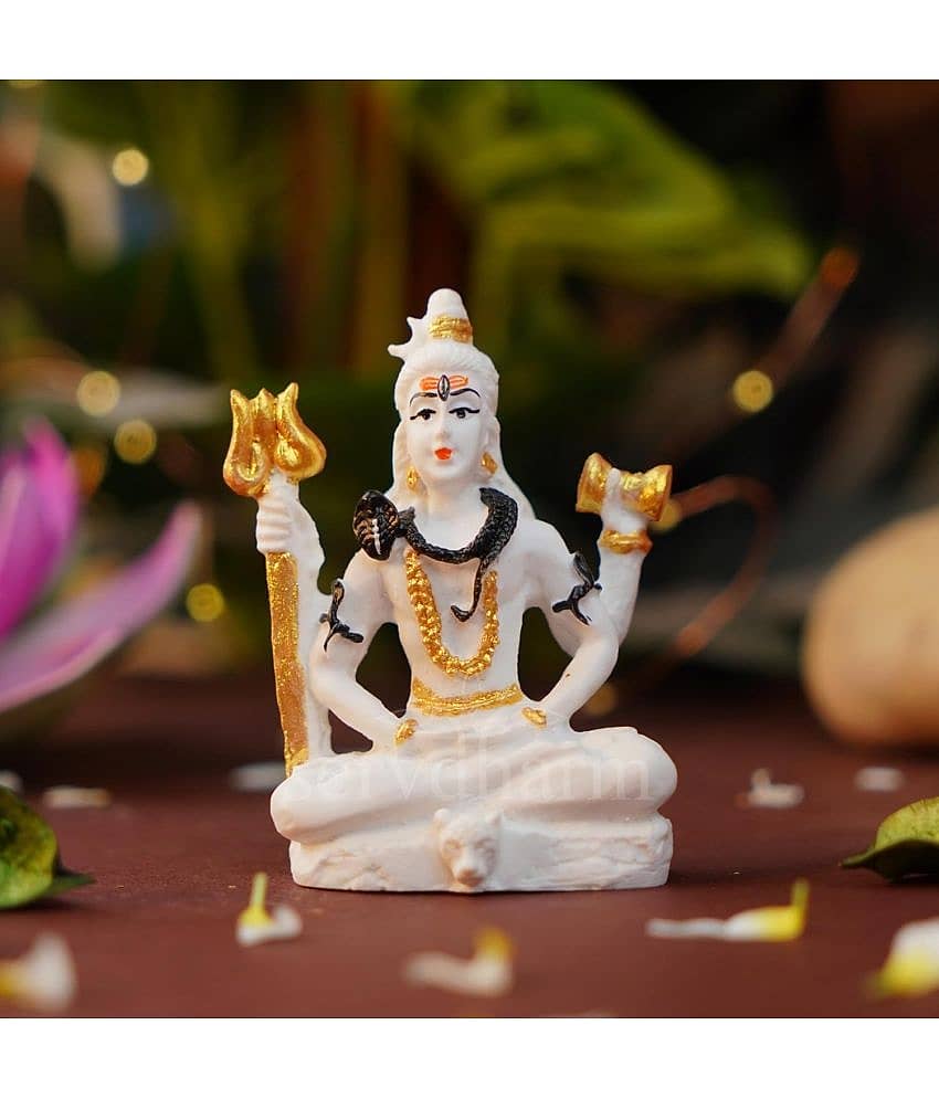 ServDharm Resin Lord Shiva Idol ( 8 cm )