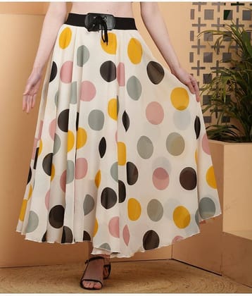 Raabta Fashion Multicolor Georgette Women's Flared Skirt ( Pack of 1 )