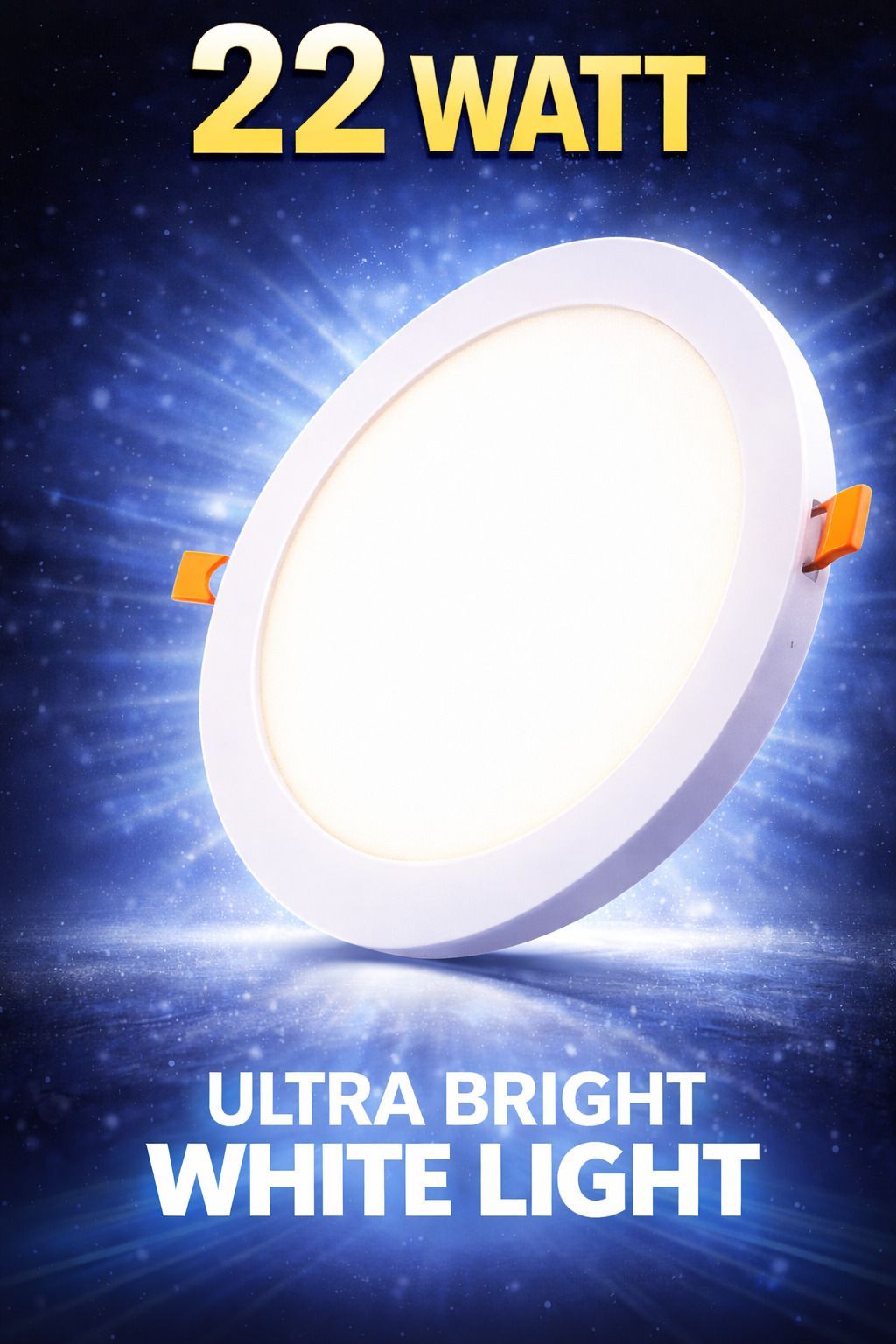 SPARKWORLD 22W Round LED Panel Light (White) Ultra Slim Ceiling Light for Home, Office & Commercial Use
