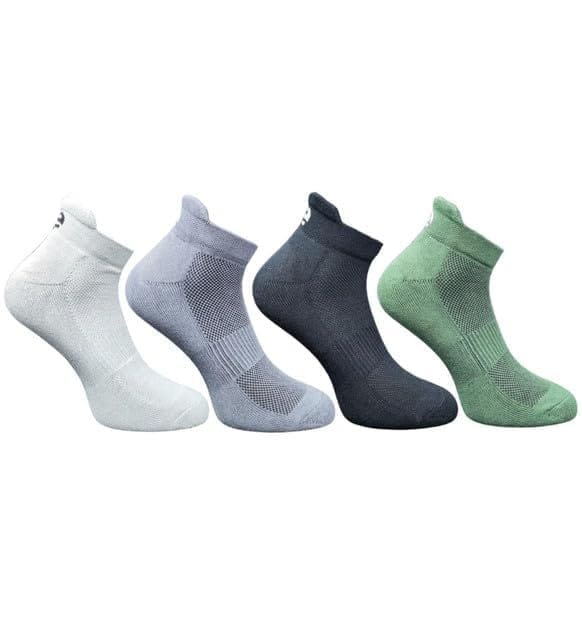 4_Pair Set Unisex Casual Cotton Printed Ankle Length Socks (Multicolor)-PID63508