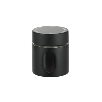 The Bean Co Roasters Mini Canister | 125 ML Capacity | Stainless Steel and Glass |Airtight Mini Coffee Canister (Black) The Bean Co Roasters Mini Canister | 125 ML Capacity | Stainless Steel and Glass |Airtight Mini Coffee Canister (Black)