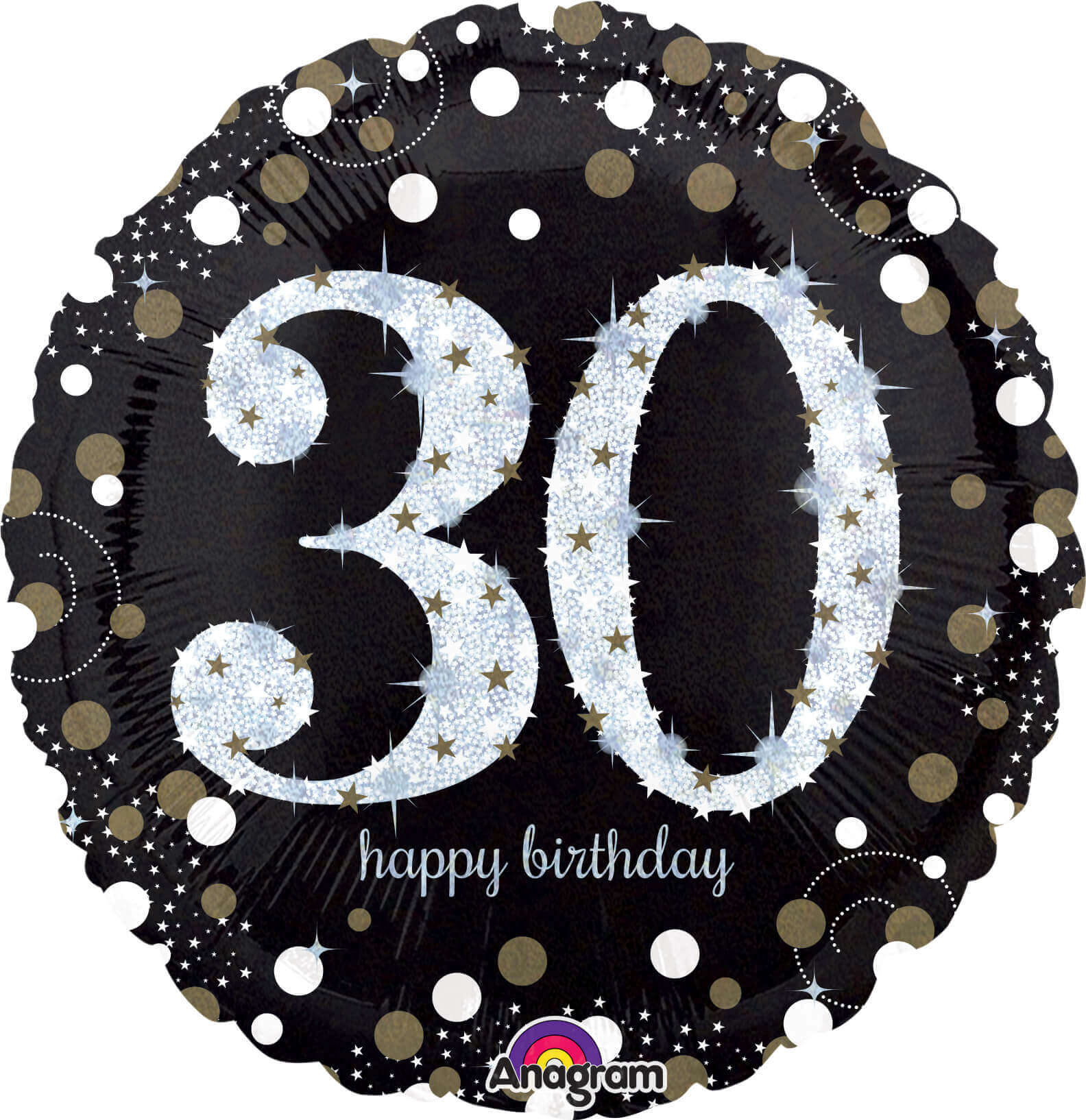 Wanna Party SParkling 30th Birthday Balloons 18" S55
