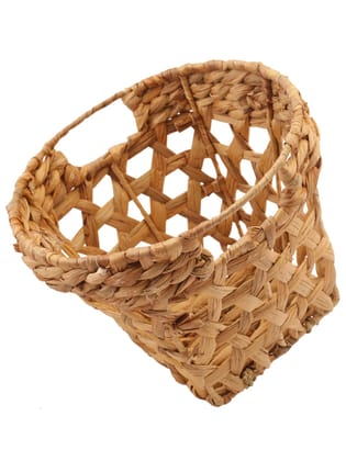 NATURALLYOURS Round Storage Basket for Home Organization - Handwoven Basketwares Multipurpose Decorative Eco-Friendly Woven Natural Kitchen, Office Decor
