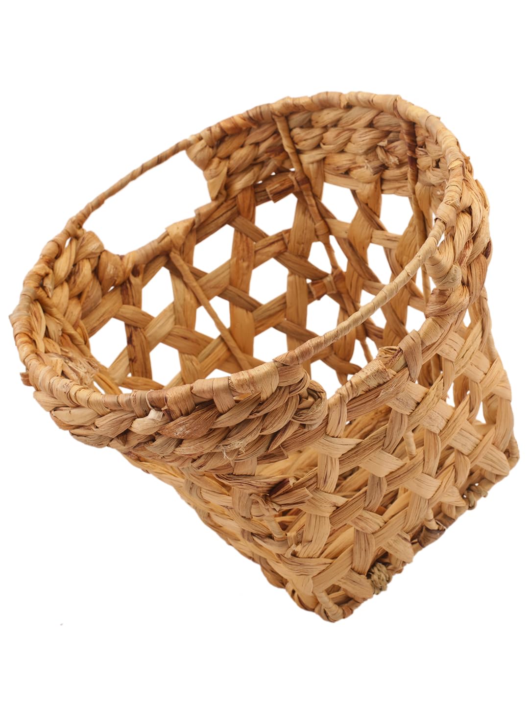NATURALLYOURS Round Storage Basket for Home Organization - Handwoven Basketwares Multipurpose Decorative Eco-Friendly Woven Natural Kitchen, Office Decor