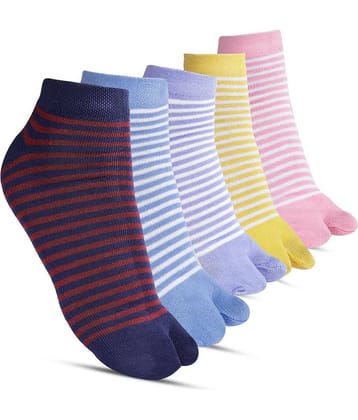 TF Pack of 5 Women's Cotton Blend Ankle Length Socks ( Multicolor )