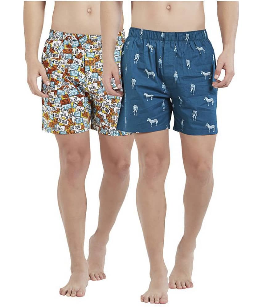 XYXX Pack of 2 Cotton Boxers For Men's ( Multicolor )