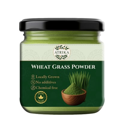 Atrika Wheatgrass Powder 100g | Organic Wheat Grass Powder | Superfood for Immunity & Detox | Gehu Ghaas Churna Atrika Wheatgrass Powder 100g | Organic Wheat Grass Powder | Superfood for Immunity & Detox | Gehu Ghaas Churna