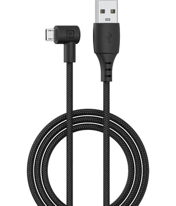 Portronics Black 3A Micro USB Cable 1.2 Meter