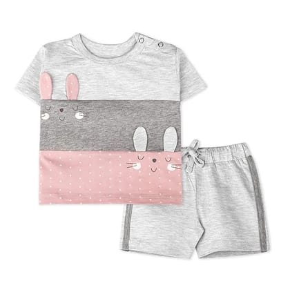 Baby Boys & Baby girls Cotton Printed Round Neck Half Sleeve T-shirt