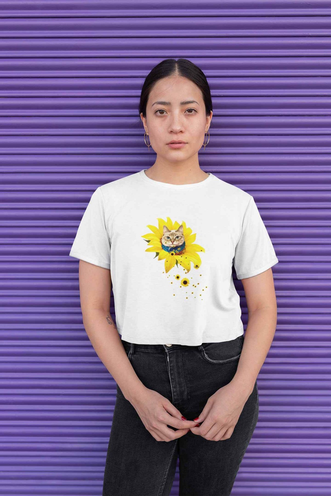 Crop Top (Women) - A Meowment Of Sunshine (10 Colours)