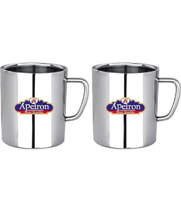 APEIRON MUG SOBER Steel Coffee Mug 2 Pcs 300 mL