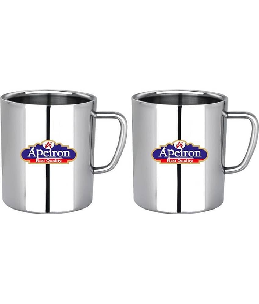 APEIRON MUG SOBER Steel Coffee Mug 2 Pcs 300 mL
