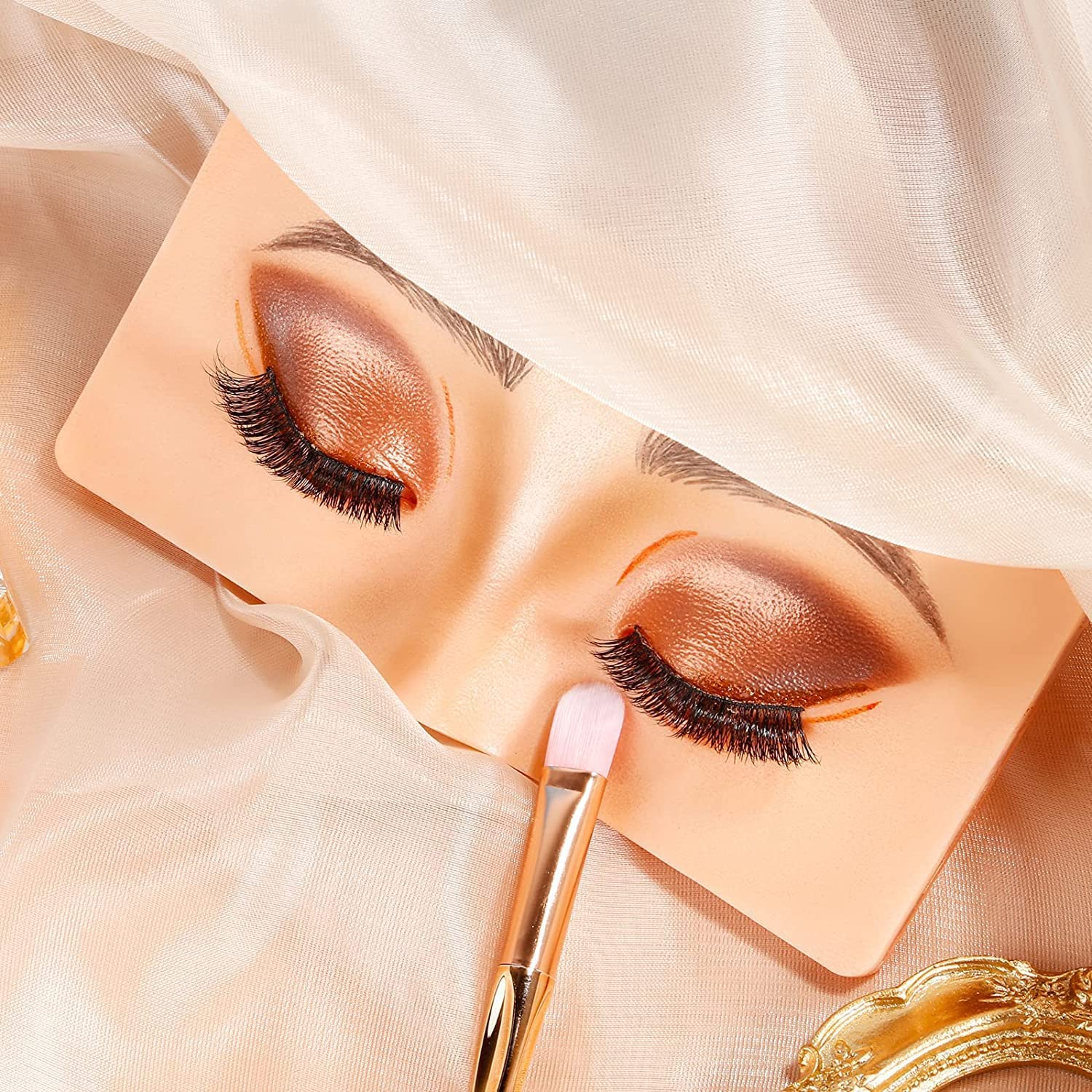 Elecsera Perfect Aid to Practicing Makeup, Reusable 3D Face Eyes Makeup 100 g (Skin)