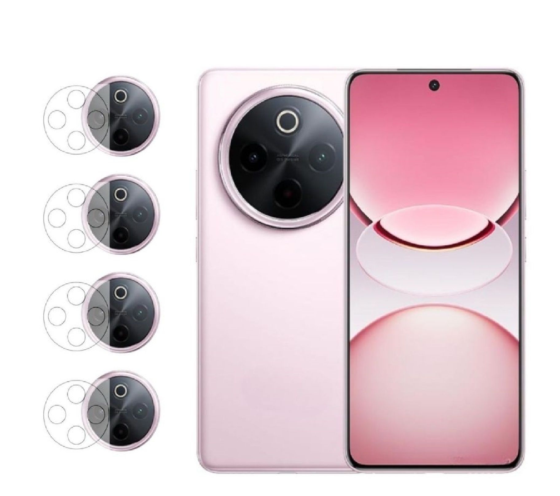 ISAAK Back Camera Lens Protector compatible for Vivo T4 5G (Pack of 4)