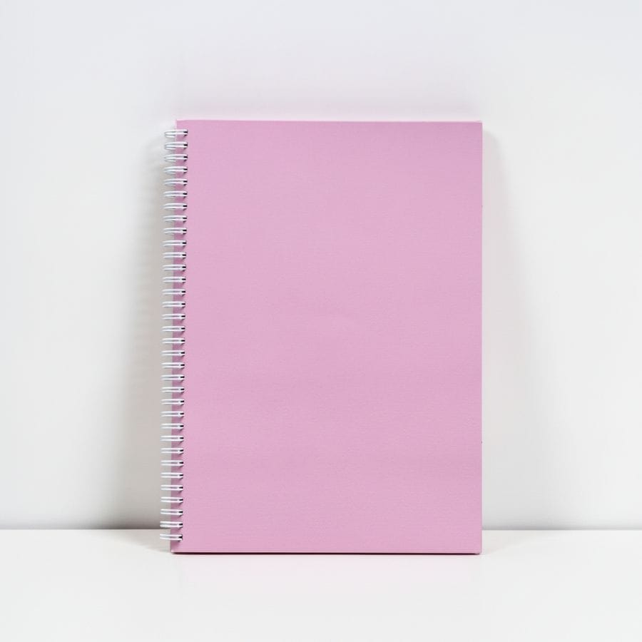 Minimalist Spiral Bound Notebook - Light Pink