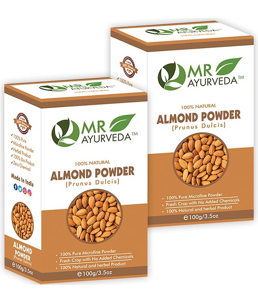 MR Ayurveda Almond Peel Powder Face Pack Masks 200 gm Pack of 2
