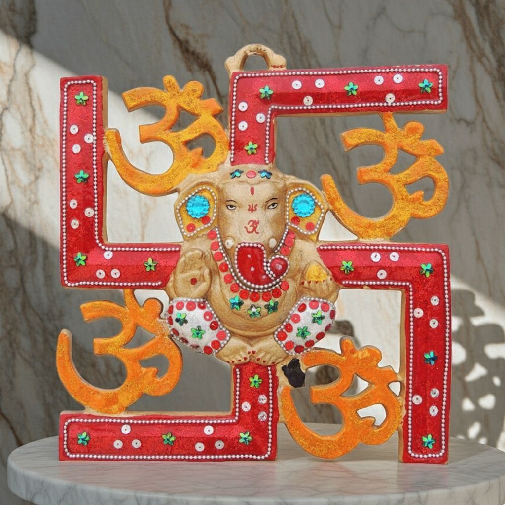 Aluminium Wall Hanging Showpiece Satya With Ganesh (ASMAS249 C)