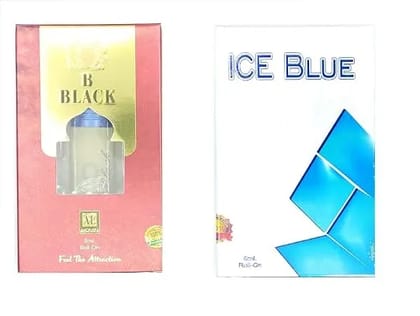 B Black and Ice Blue Long Lasting Attar Combo Each (8ml) Fragrance Perfume Oil For Men & Women B Black and Ice Blue Long Lasting Attar Combo Each (8ml) Fragrance Perfume Oil For Men & Women