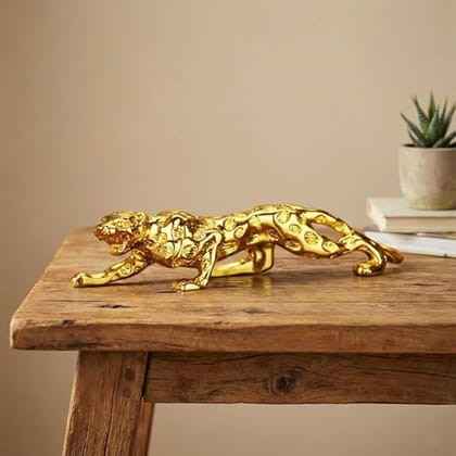 Creative Leopard Statue, Lucky Fengshui Jaguar/Cheetah Gift for Car Office Home Decorative Showpiece - 4.5 cm