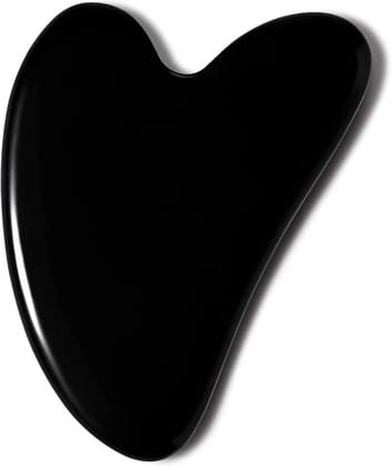 Sahaj Hast Black Gua Sha Facial Tool  Premium Jade Stone for Skincare & Relaxation